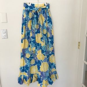 Lilly Pulitzer Long Maxi Cotton Floral Skirt